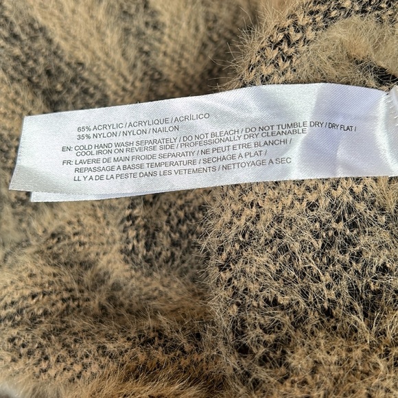 Band Of Gypsies Tiger Print Faux Fur Duster Cardigan Size Large Oversized - Picture 4 of 5